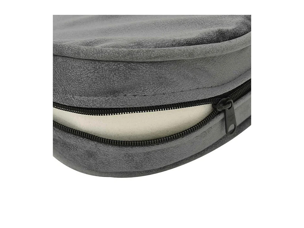 Canapé pour chien Gris 48x48x32 cm Peluche et similicuir