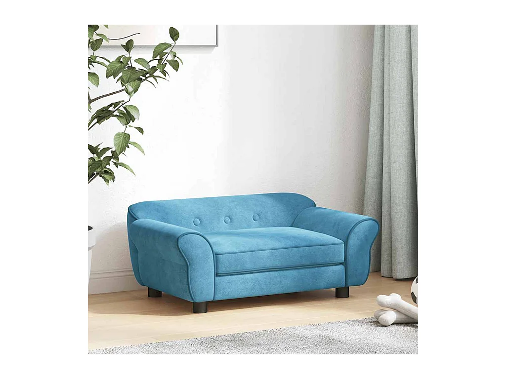 Canapé pour chien Turquoise 72x45x30 cm Peluche