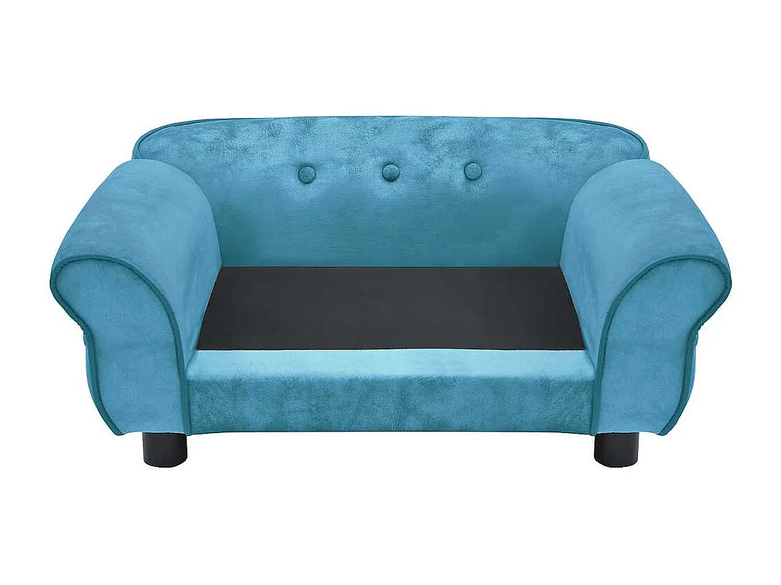 Hondenbank 72x45x30 cm pluche turquoise