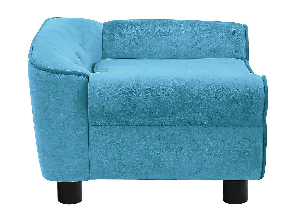 Hondenbank 72x45x30 cm pluche turquoise