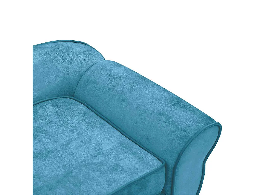 Hondenbank 72x45x30 cm pluche turquoise