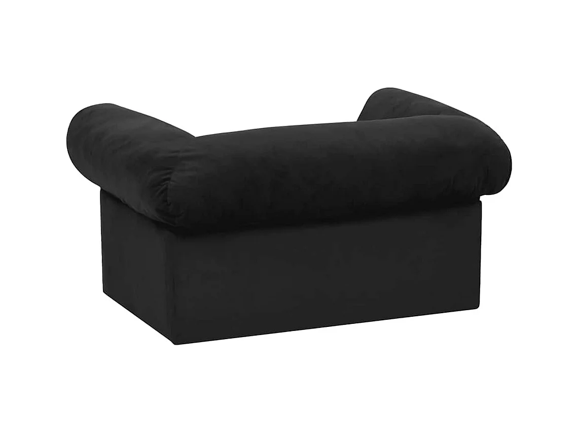 Canapé pour chien avec tiroir Noir 75x50x38 cm Peluche