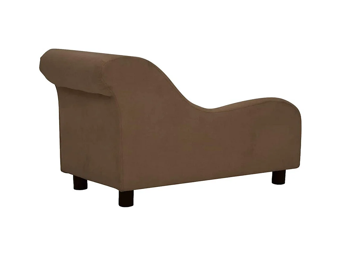 Canapé pour chien avec oreiller Marron 83x44x44 cm Peluche