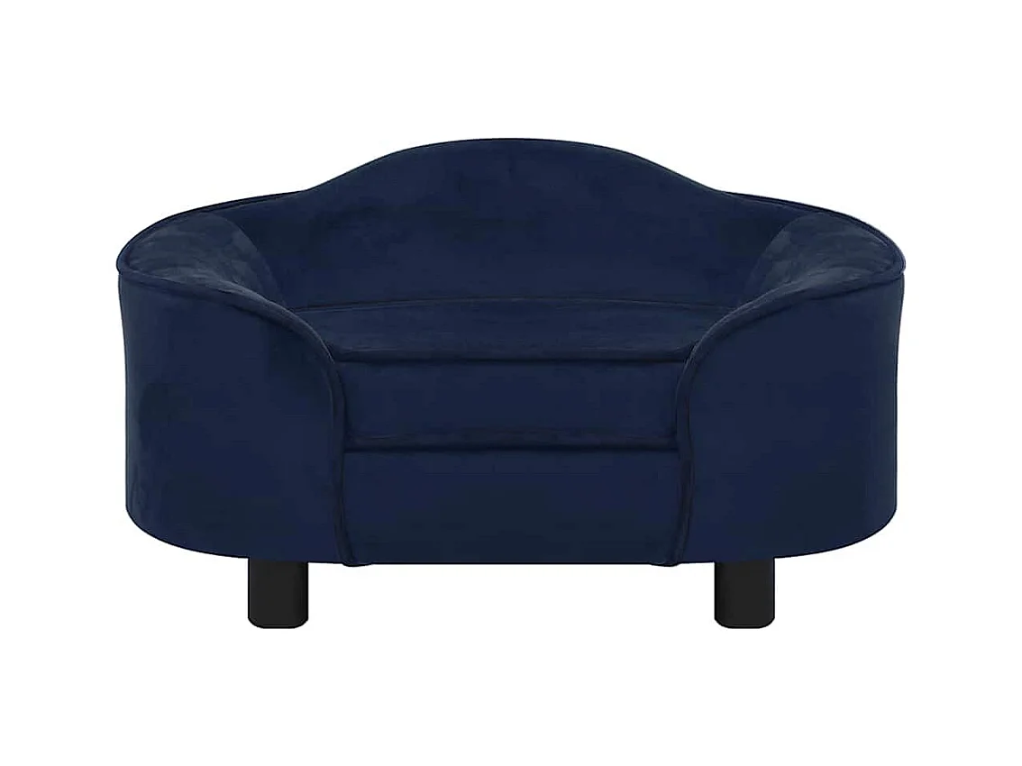 Canapé pour chien Bleu 67x47x36 cm Peluche