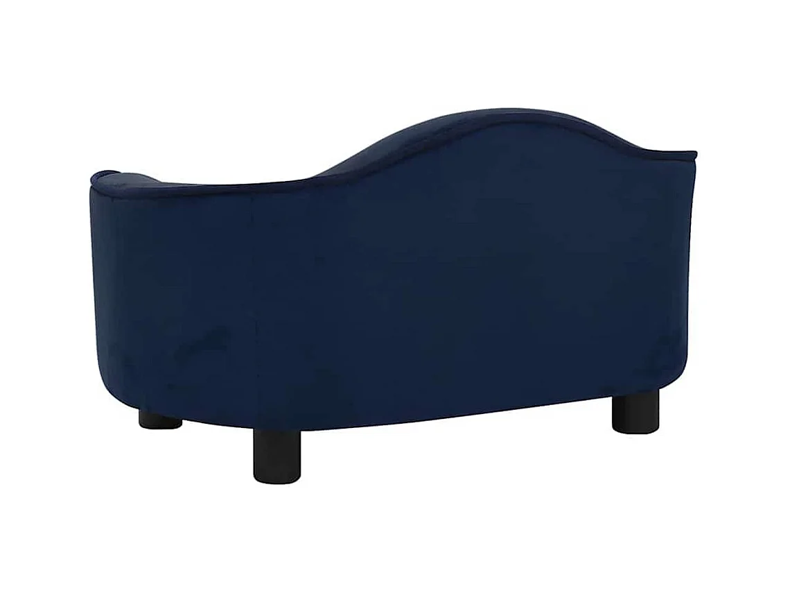 Canapé pour chien Bleu 67x47x36 cm Peluche