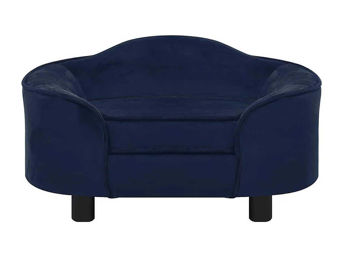 Sofá para perros felpa azul 67x47x36 cm