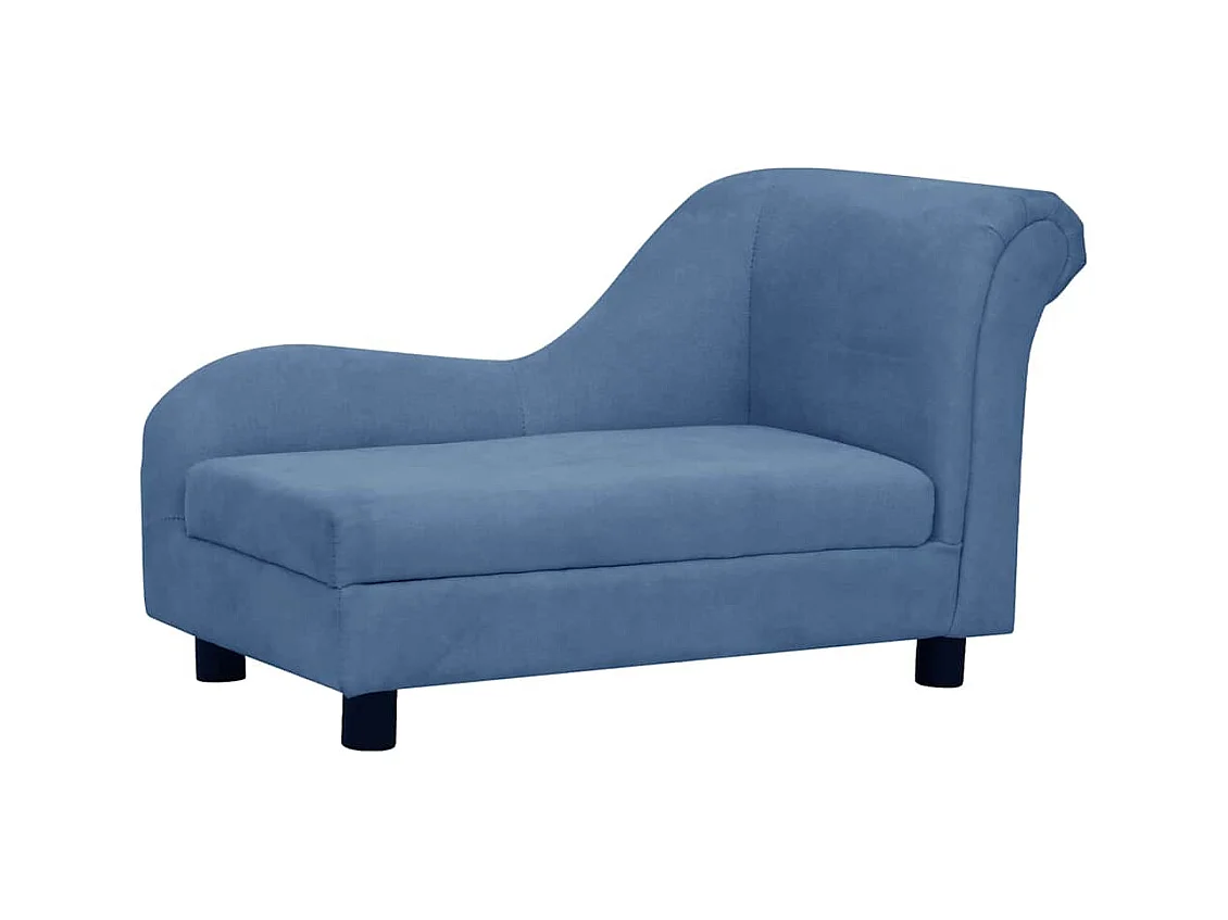 Canapé pour chien avec oreiller Bleu 83x44x44 cm Peluche