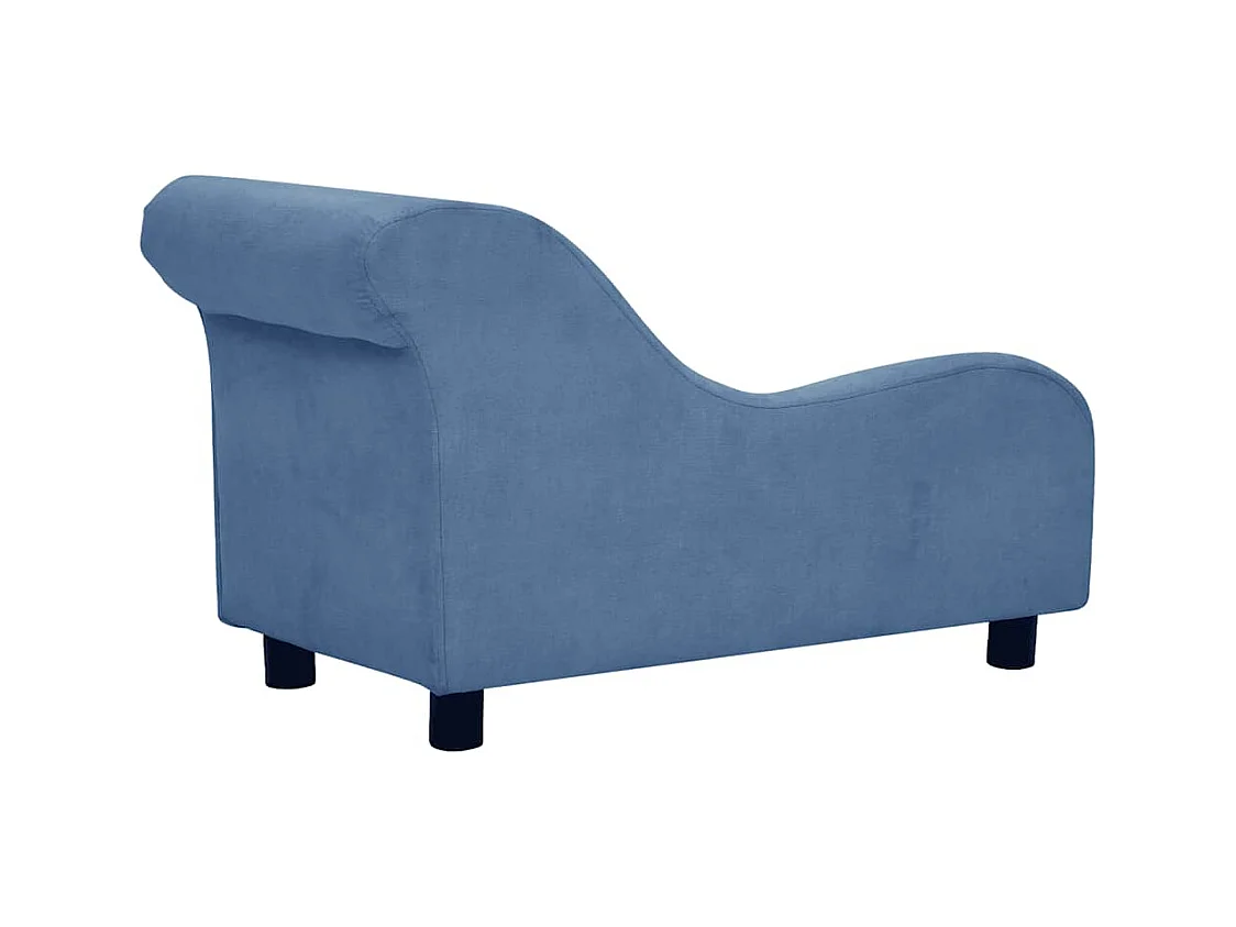 Canapé pour chien avec oreiller Bleu 83x44x44 cm Peluche