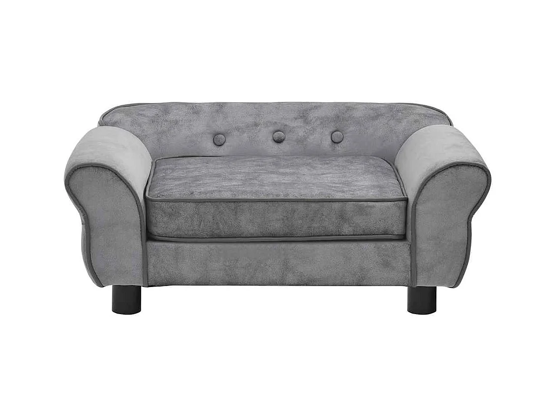 Canapé pour chien Gris 72x45x30 cm Peluche