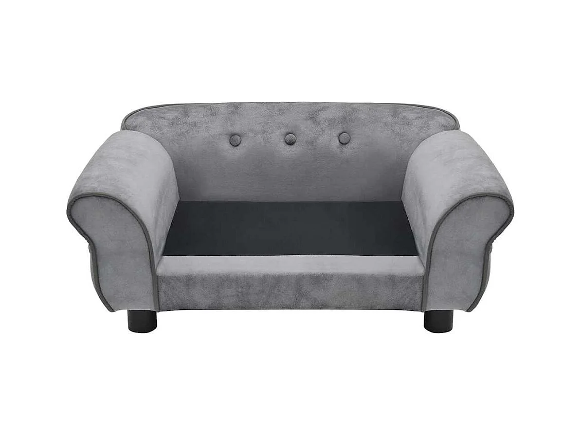 Canapé pour chien Gris 72x45x30 cm Peluche