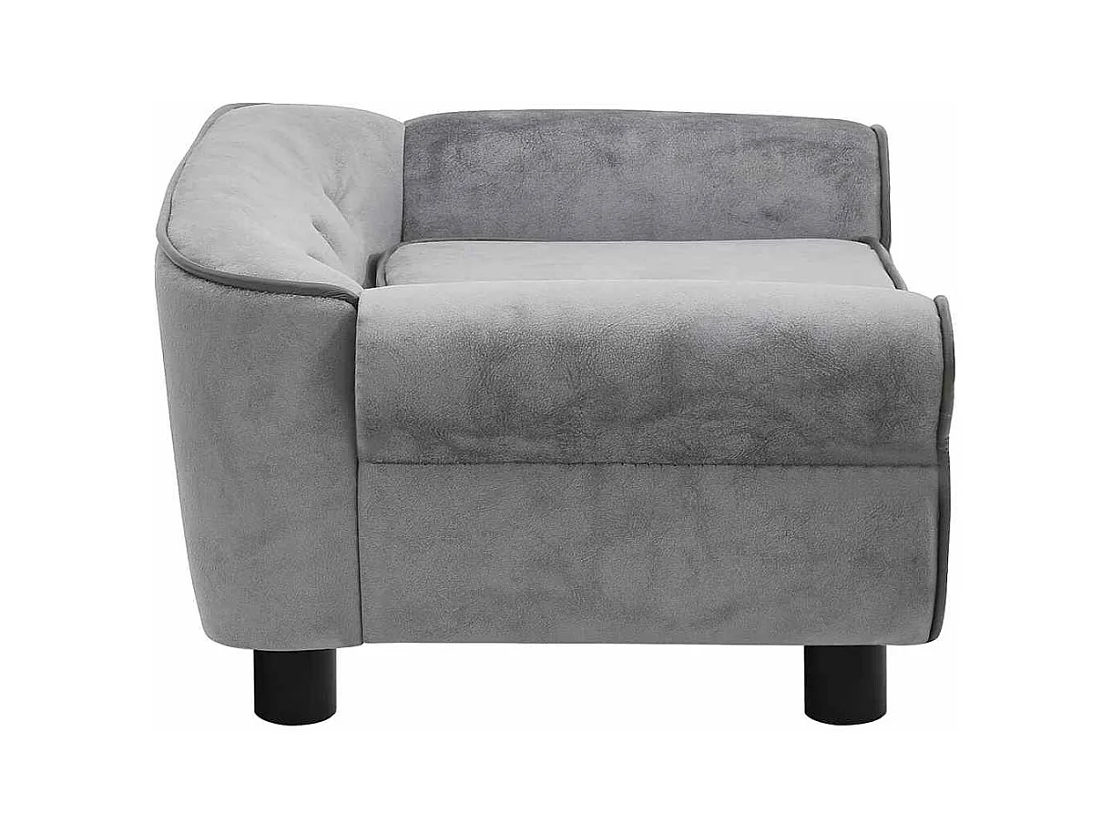 Canapé pour chien Gris 72x45x30 cm Peluche