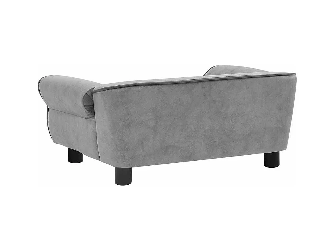 Canapé pour chien Gris 72x45x30 cm Peluche