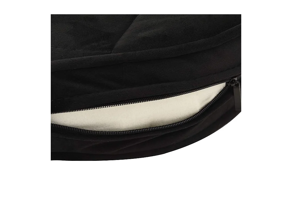 Canapé pour chien Noir 48x48x32 cm Peluche et similicuir