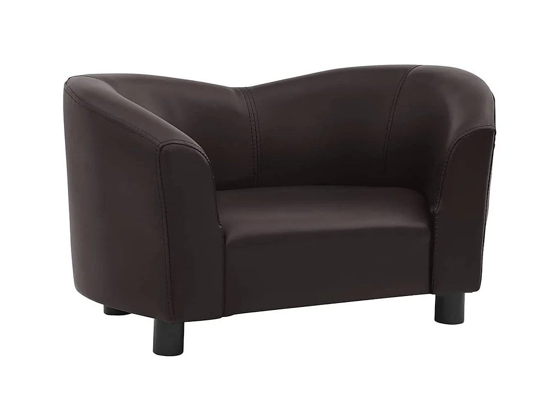 Canapé pour chien Marron 67x41x39 cm Similicuir