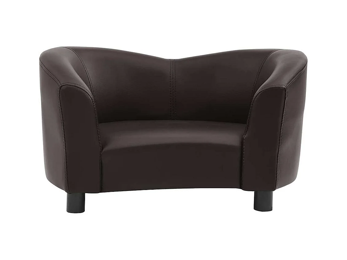 Canapé pour chien Marron 67x41x39 cm Similicuir