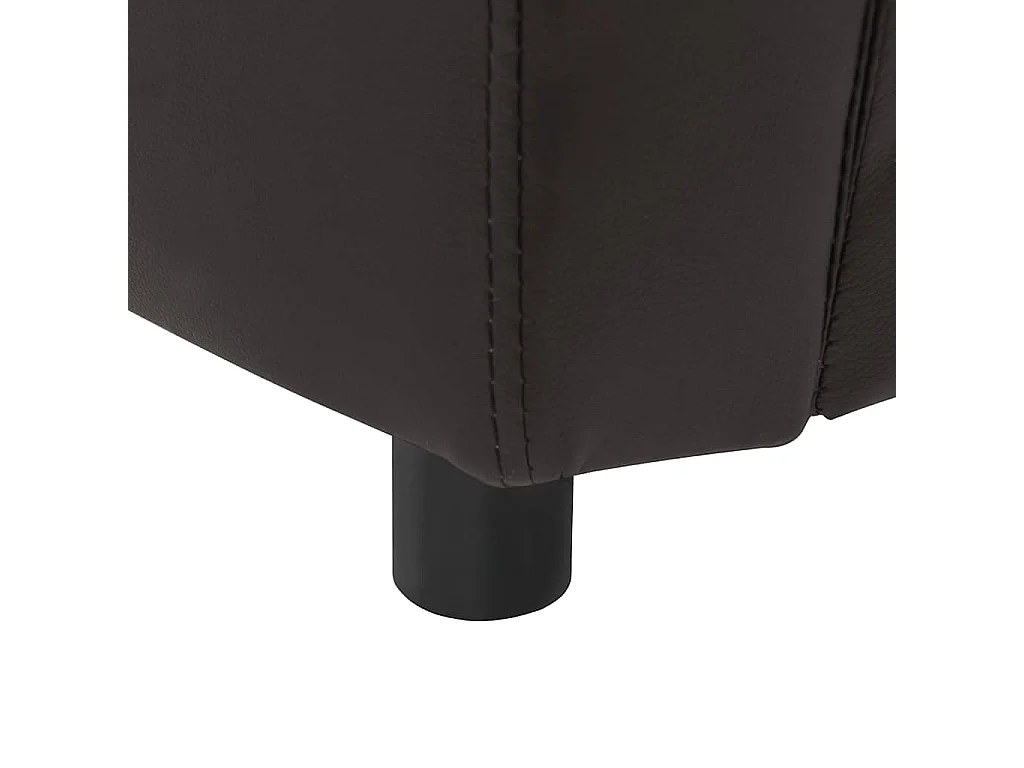 Sofá para perros cuero sintético marrón 67x41x39 cm