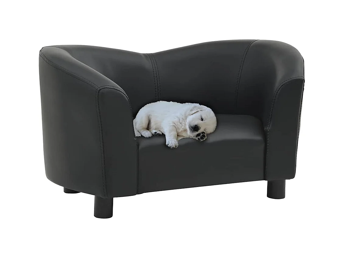 Canapé pour chien Noir 67x41x39 cm Similicuir