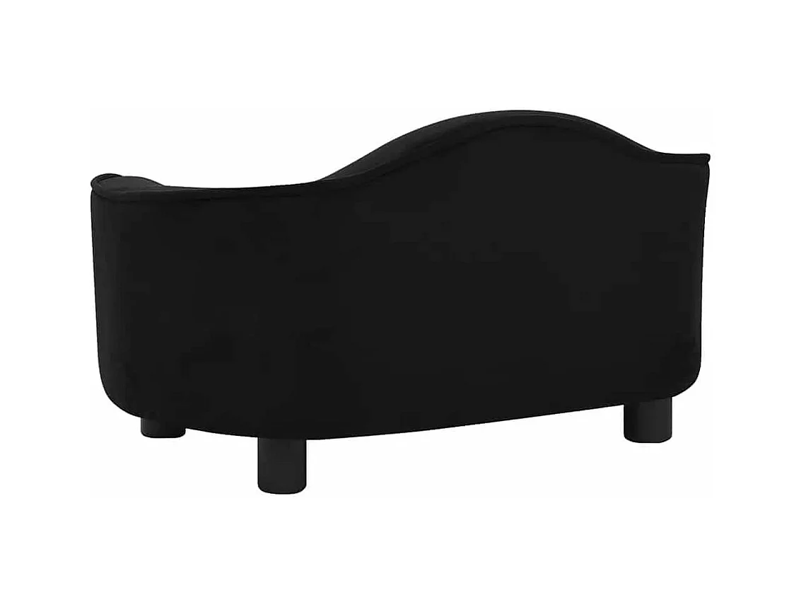 Canapé pour chien Noir 67x47x36 cm Peluche