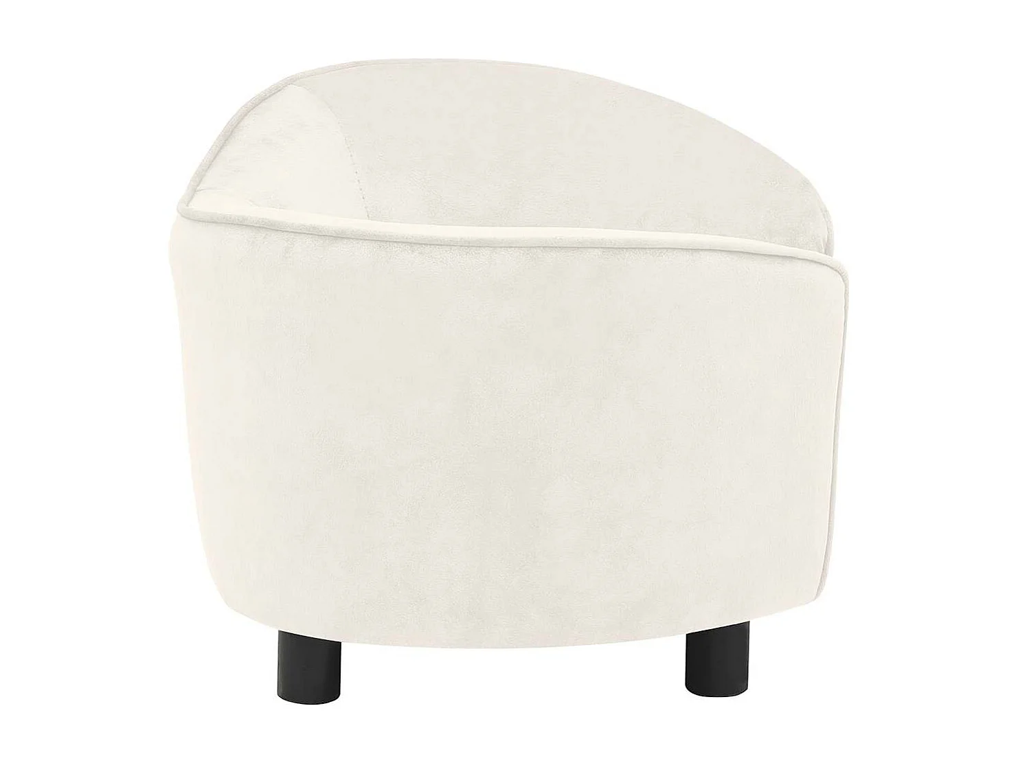 Hondenbank 69x49x40 cm pluche crèmekleurig