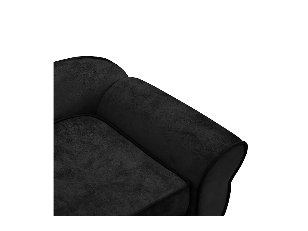Canapé pour chien Noir 72x45x30 cm Peluche