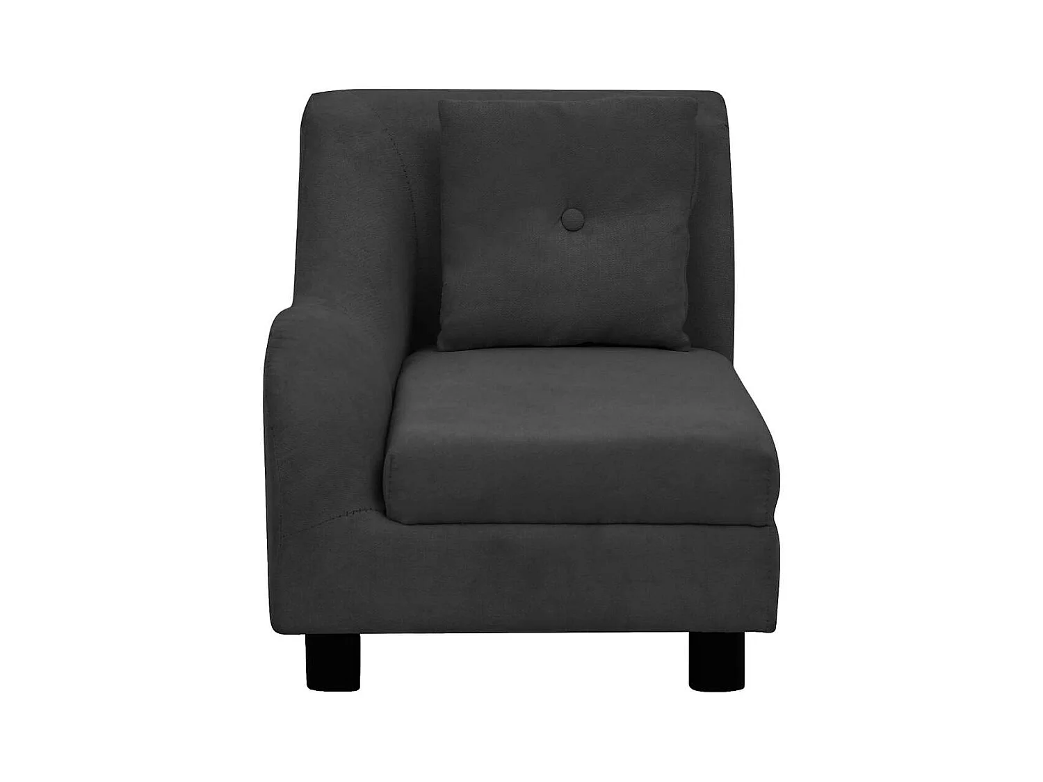 Canapé pour chien avec oreiller Noir 83x44x44 cm Peluche