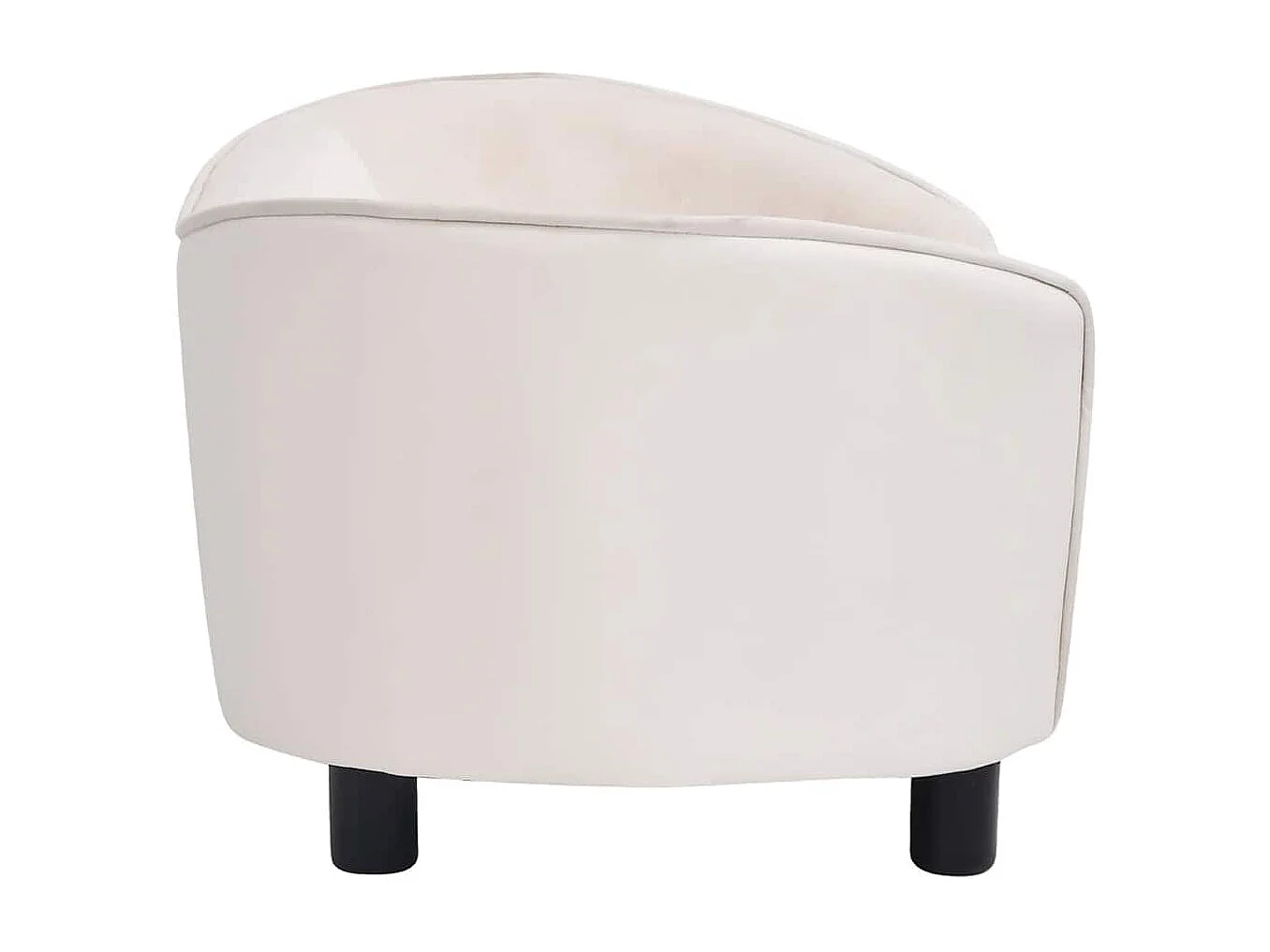 Canapé pour chien Crème 69x49x40 cm Peluche et similicuir