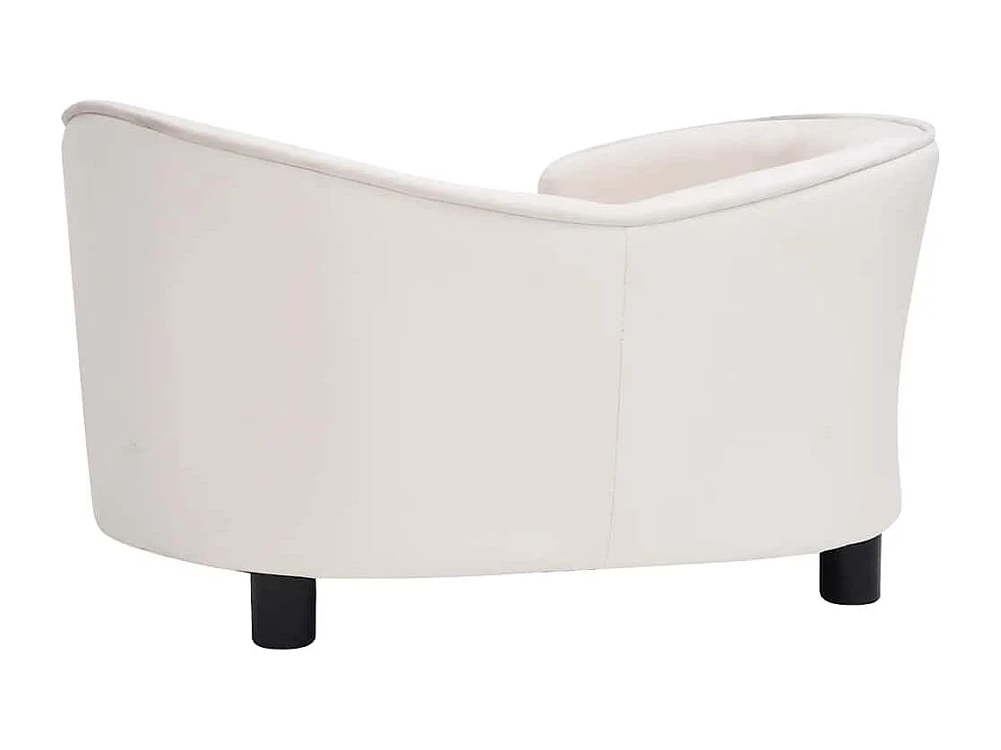 Canapé pour chien Crème 69x49x40 cm Peluche et similicuir