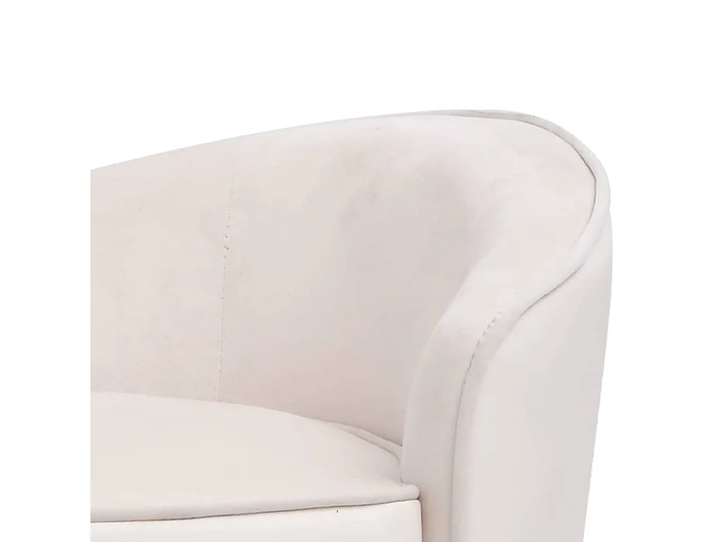 Canapé pour chien Crème 69x49x40 cm Peluche et similicuir