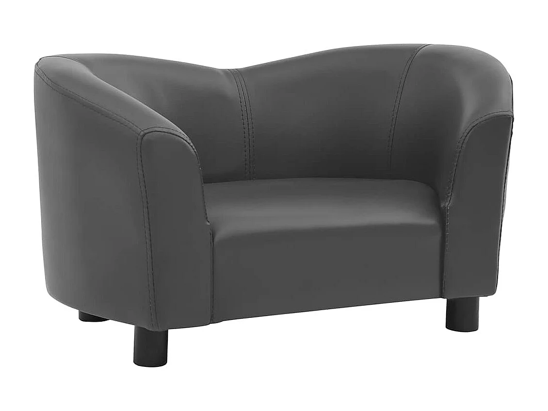 Canapé pour chien Gris 67x41x39 cm Similicuir