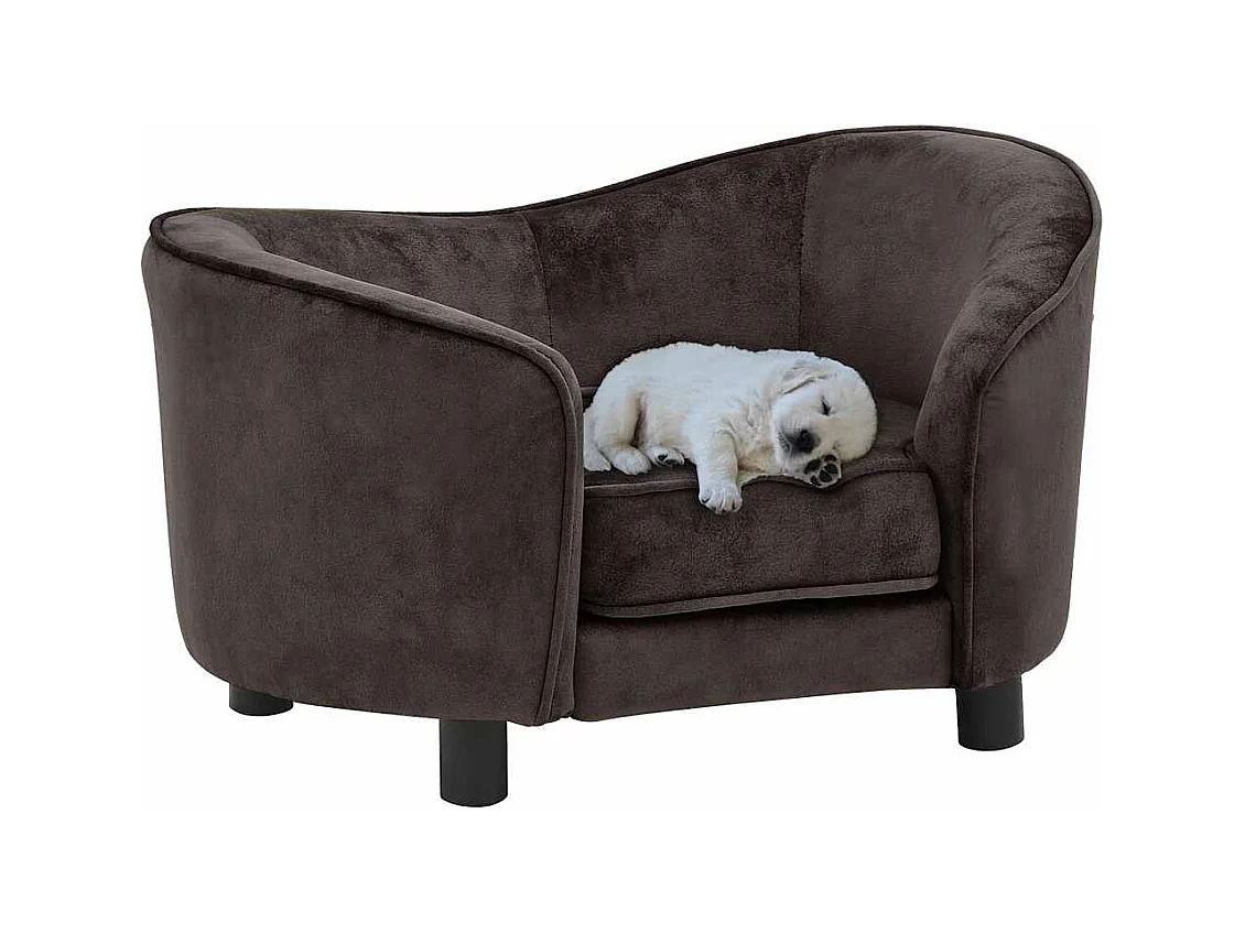 Hondenbank 69x49x40 cm pluche bruin