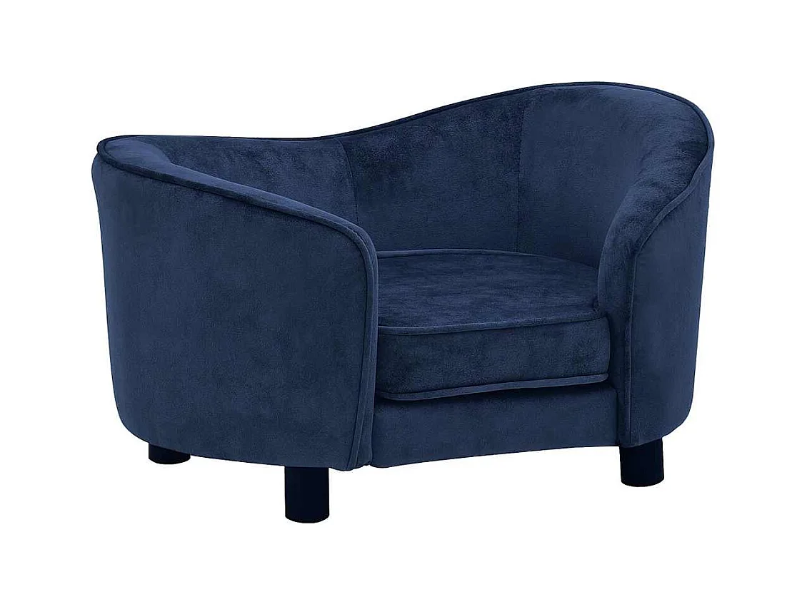 Canapé pour chien Bleu 69x49x40 cm Peluche