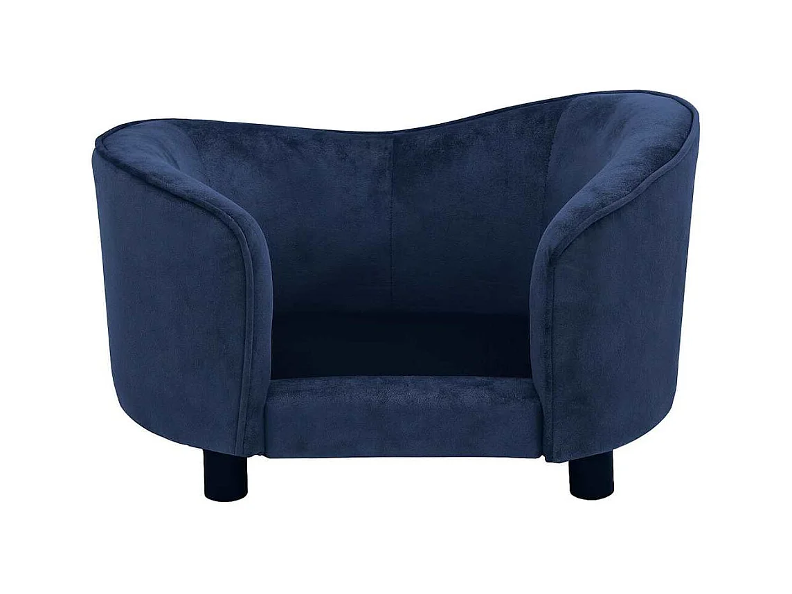 Canapé pour chien Bleu 69x49x40 cm Peluche