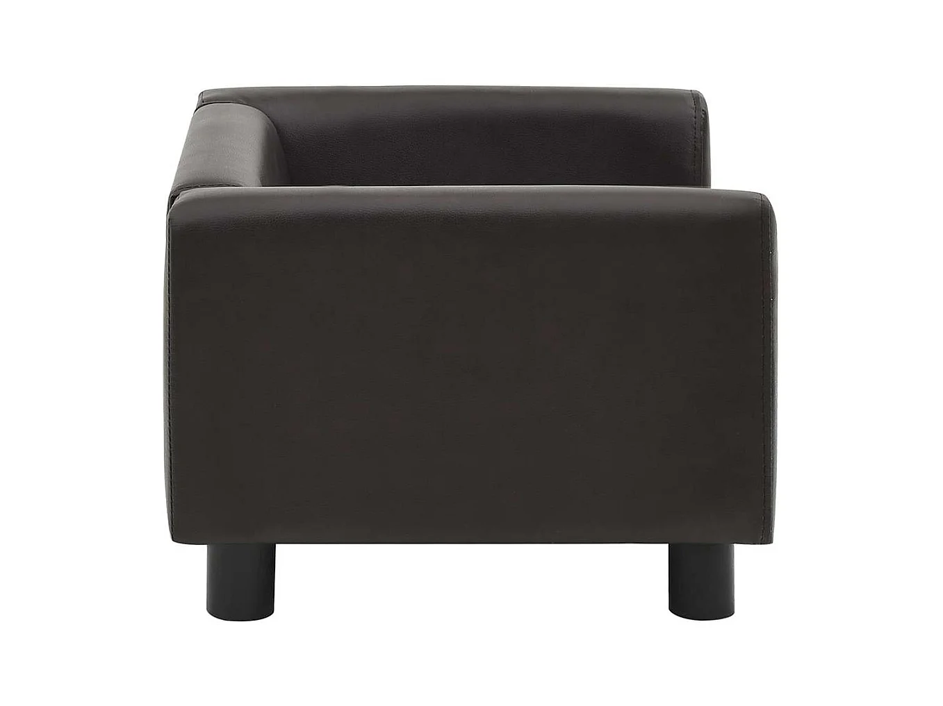 Canapé pour chien Marron 60x43x30 cm Peluche et similicuir