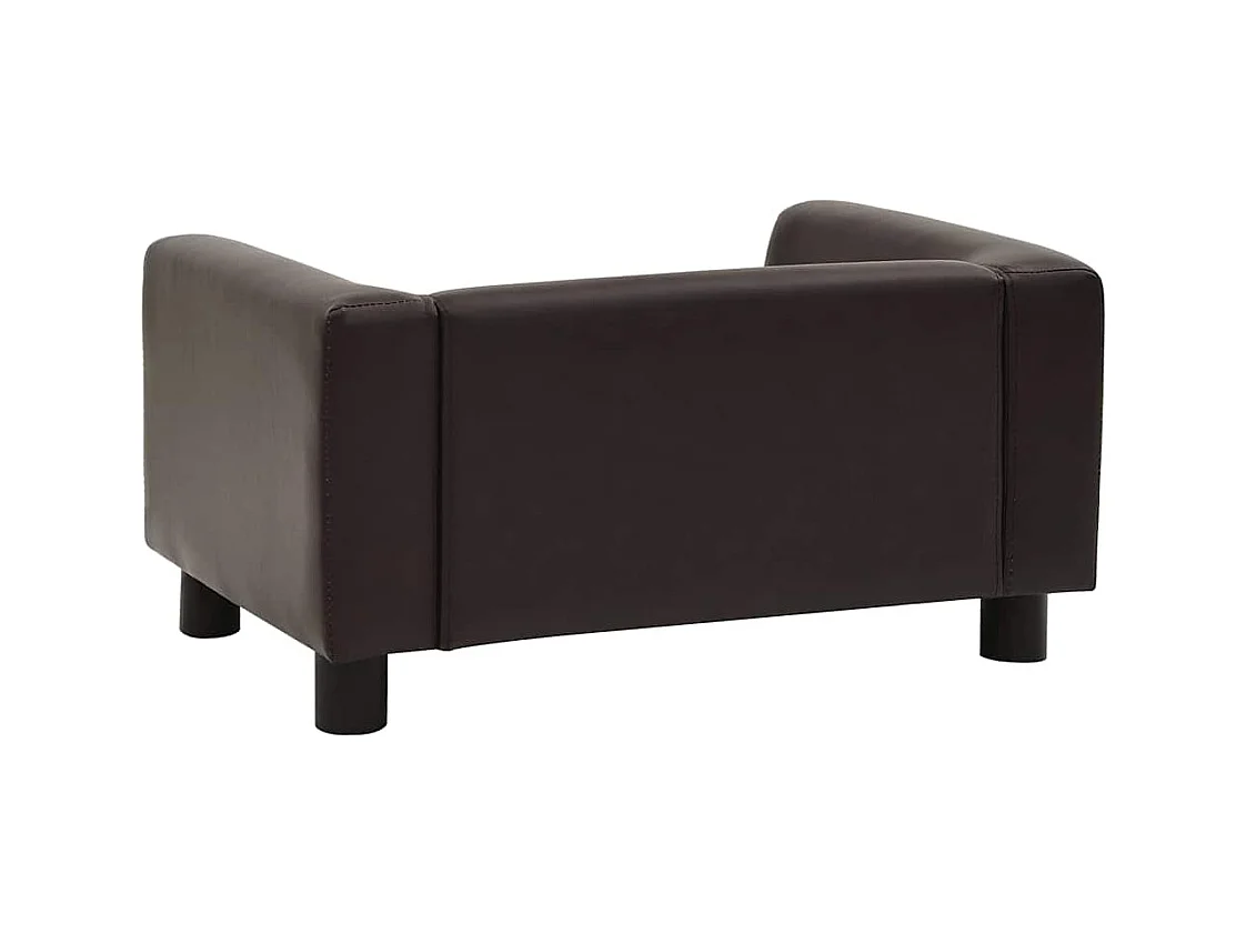 Canapé pour chien Marron 60x43x30 cm Peluche et similicuir