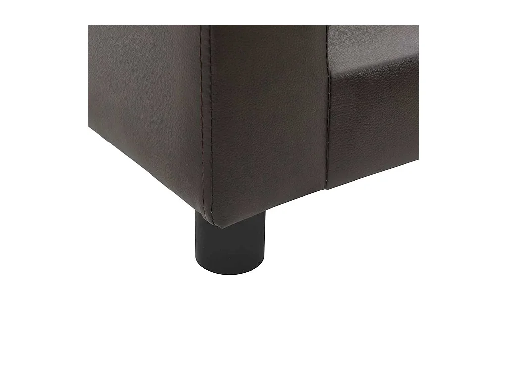 Canapé pour chien Marron 60x43x30 cm Peluche et similicuir