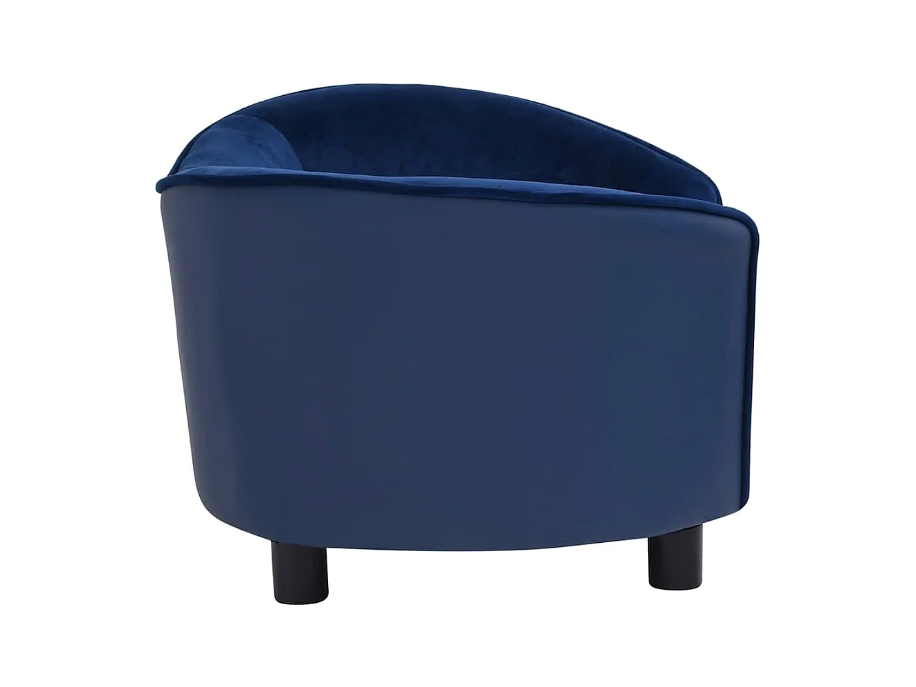 Canapé pour chien Bleu 69x49x40 cm Peluche et similicuir