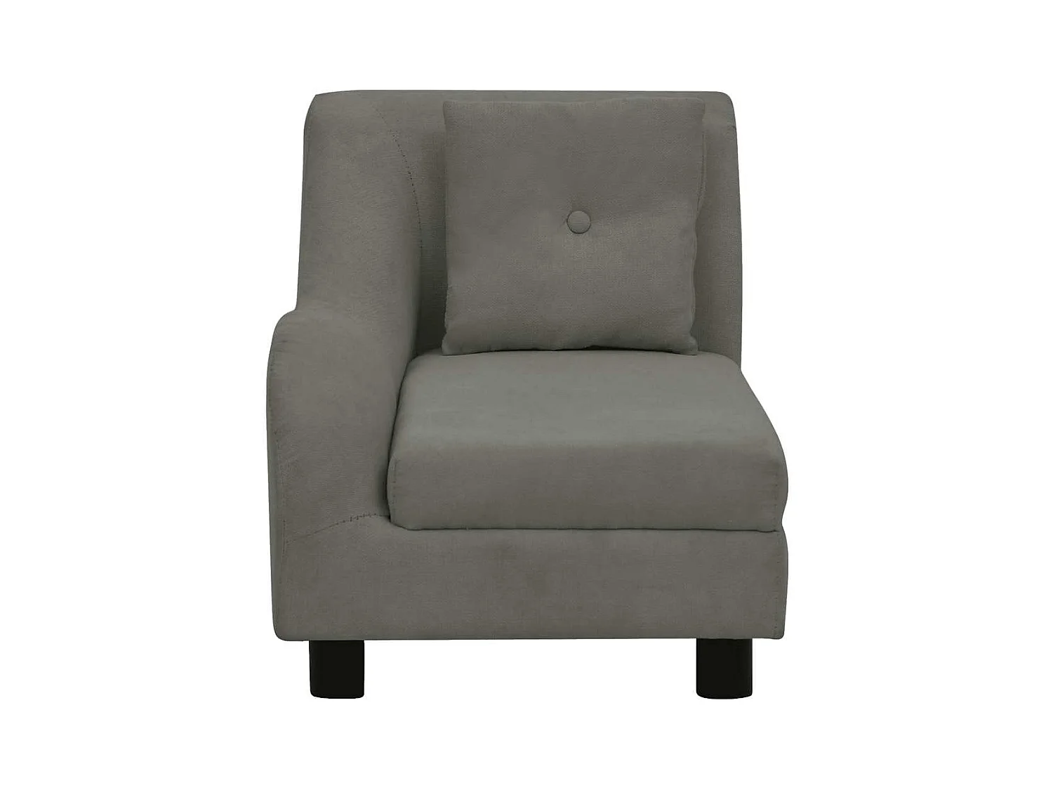 Canapé pour chien avec oreiller Gris foncé 83x44x44 cm Peluche