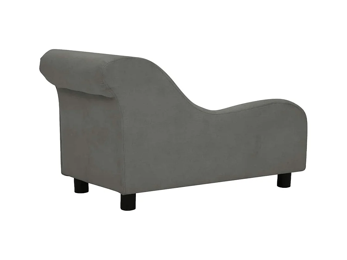 Canapé pour chien avec oreiller Gris foncé 83x44x44 cm Peluche