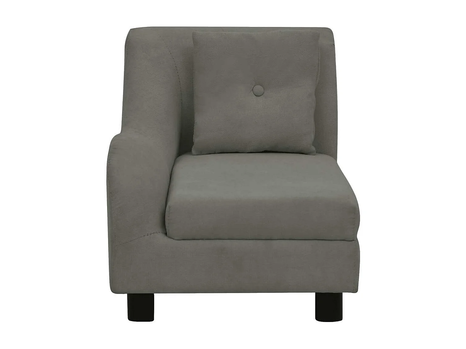 Sofá para perros con almohada gris oscuro felpa 83x44x44 cm