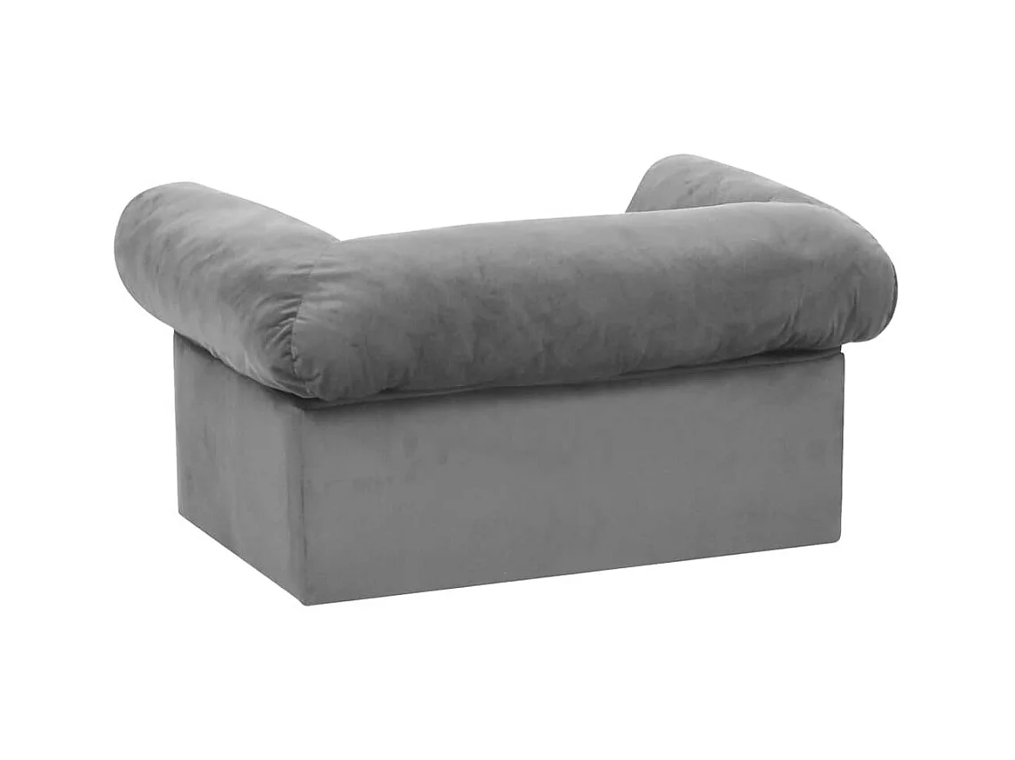 Canapé pour chien avec tiroir Gris 75x50x38 cm Peluche