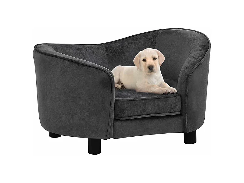 Canapé pour chien Gris foncé 69x49x40 cm Peluche