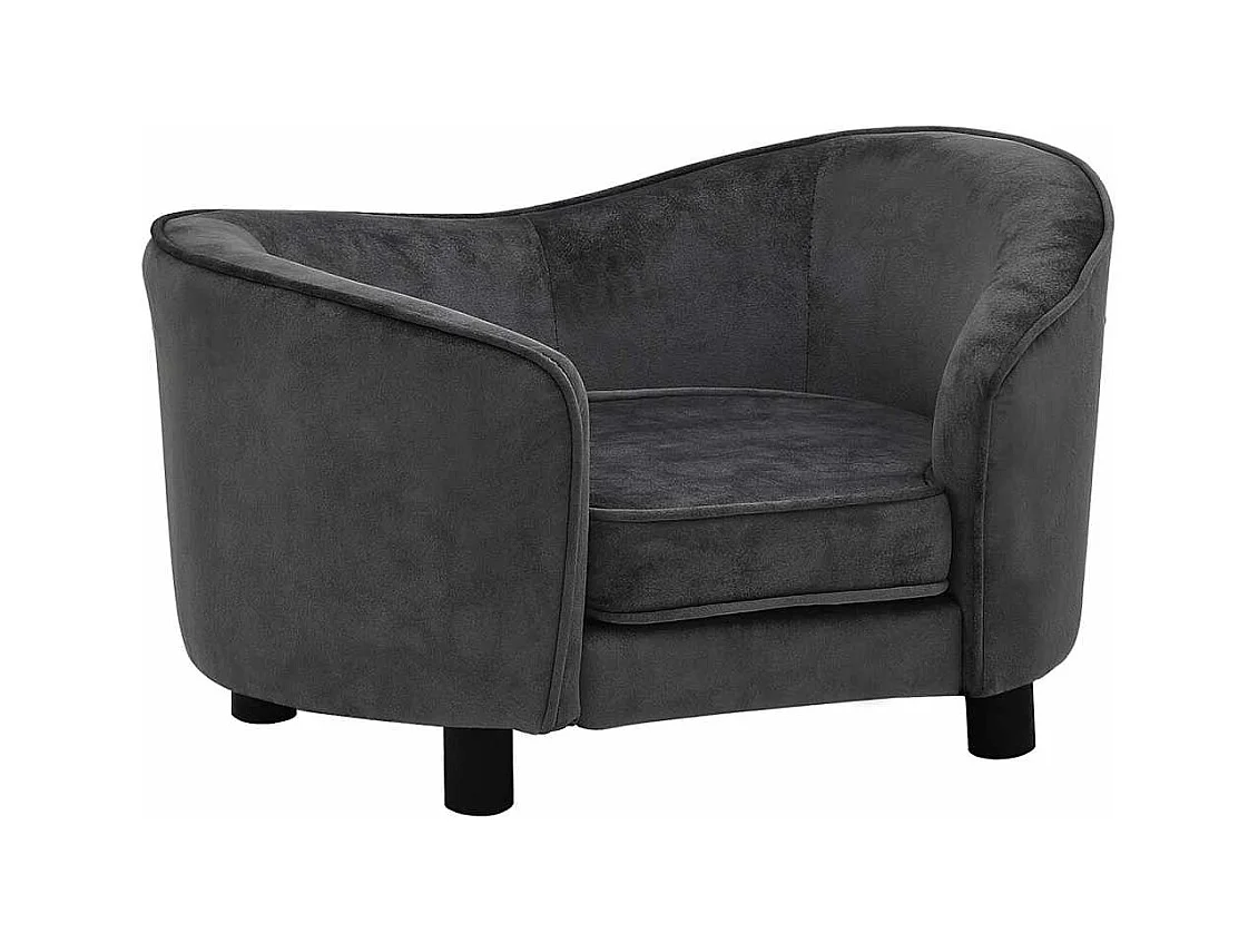 Canapé pour chien Gris foncé 69x49x40 cm Peluche