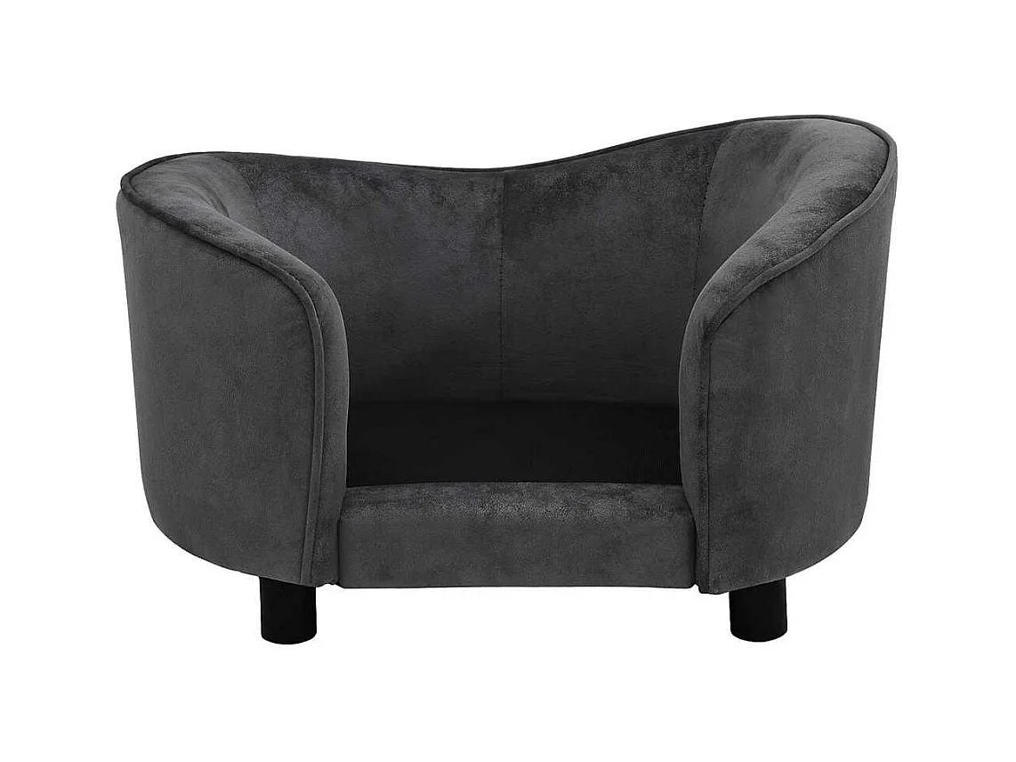 Canapé pour chien Gris foncé 69x49x40 cm Peluche