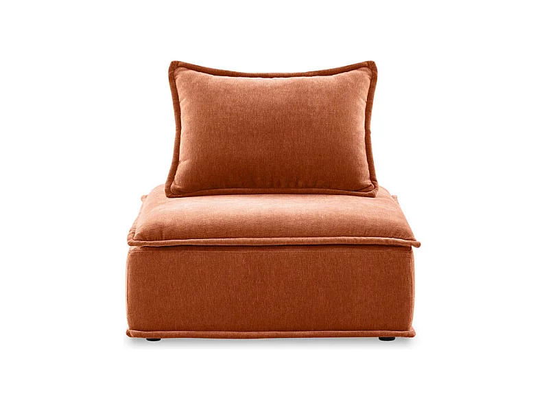 Chauffeuse tissu microfibre terracotta avec dossier amovible – LYS