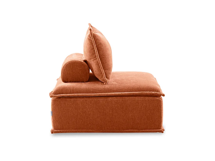 Chauffeuse tissu microfibre terracotta avec dossier amovible – LYS