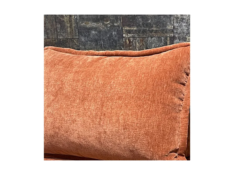 Chauffeuse tissu microfibre terracotta avec dossier amovible – LYS