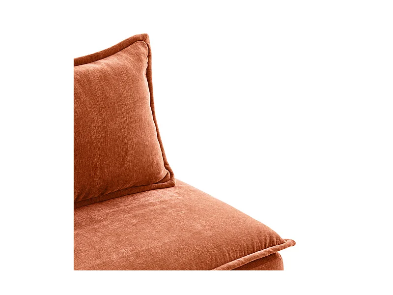 Chauffeuse tissu microfibre terracotta avec dossier amovible – LYS