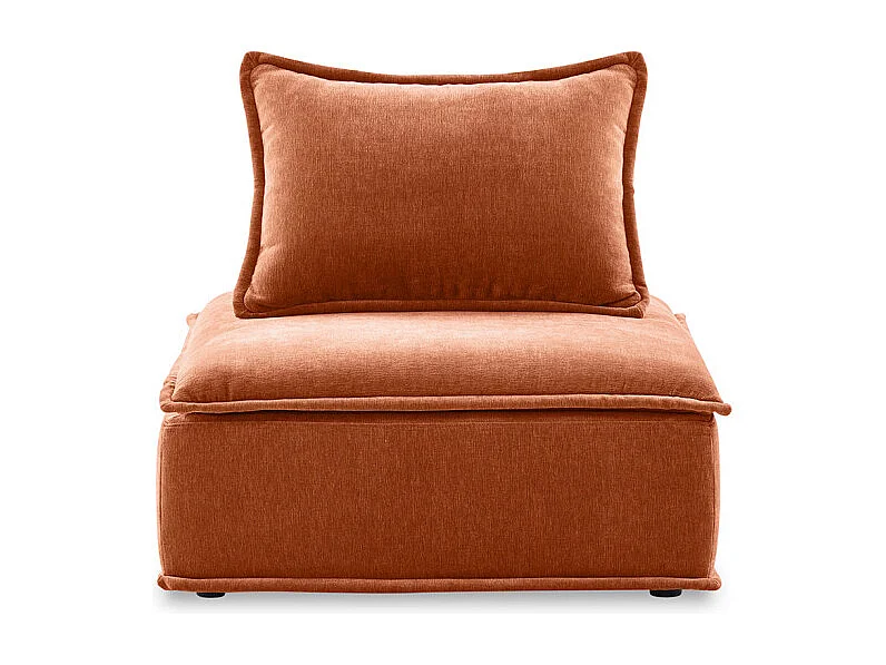 Chauffeuse tissu microfibre terracotta avec dossier amovible – LYS