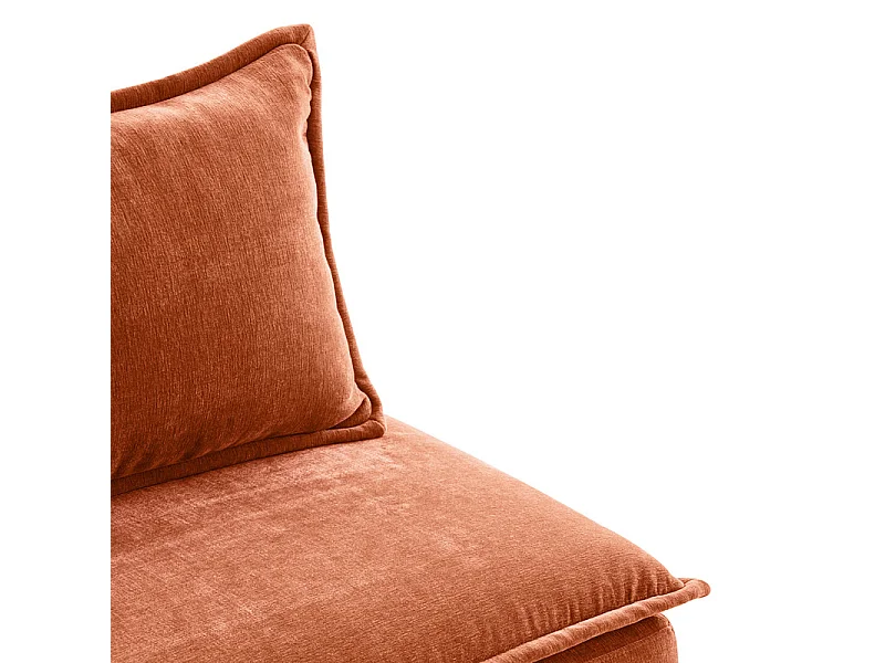 Chauffeuse tissu microfibre terracotta avec dossier amovible – LYS