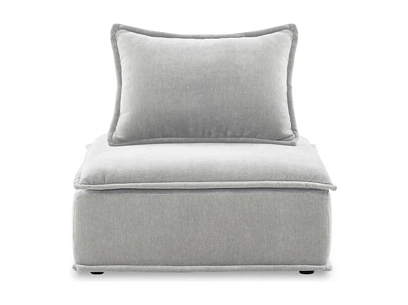 Chauffeuse tissu microfibre gris avec dossier amovible – LYS